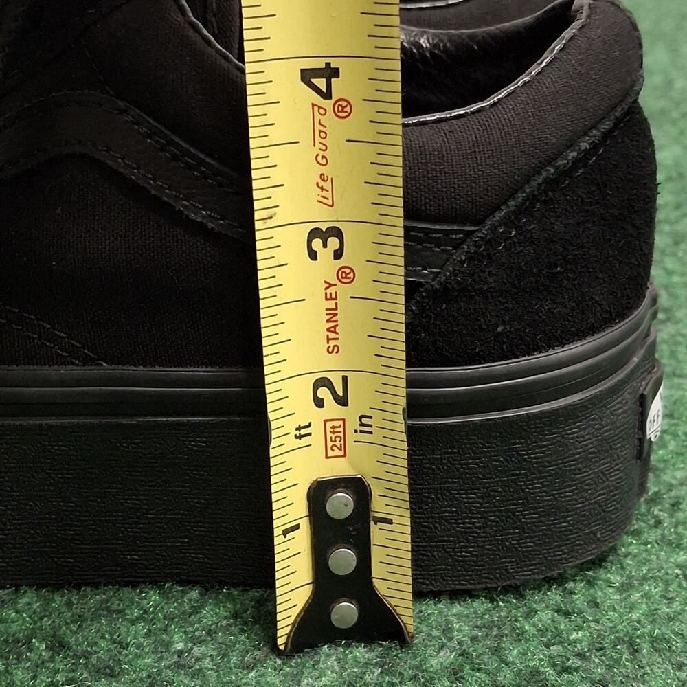 Vans Old Skool Stackform Shoes Womens Size 7.5 Triple Black Suede Casual Comfort - Picture 8 of 10